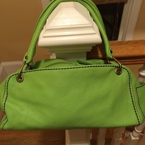Plinio Visona Green genuine leather bag
